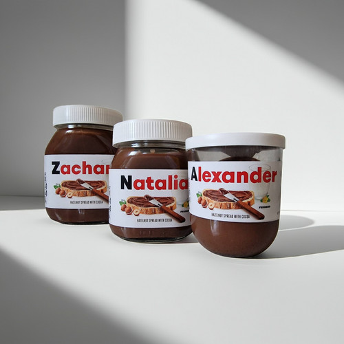 Personalised nutella jar name - personalised,