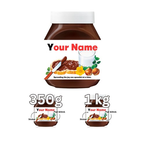 Personalised nutella jar - personalised,