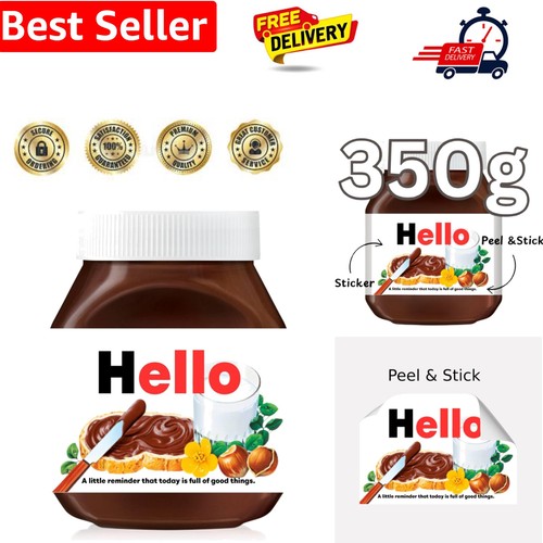 Nutella custom text sticker - custom,
