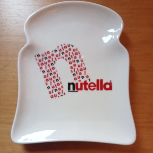 Nutella bread shaped plate - nutella,