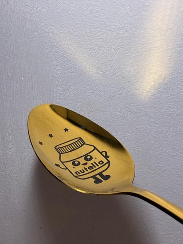 Nutella spoon golden - nutella, christmas