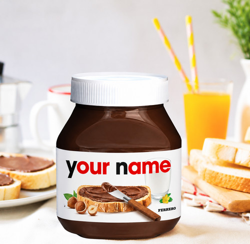 Personalised nutella jar label - nutella,