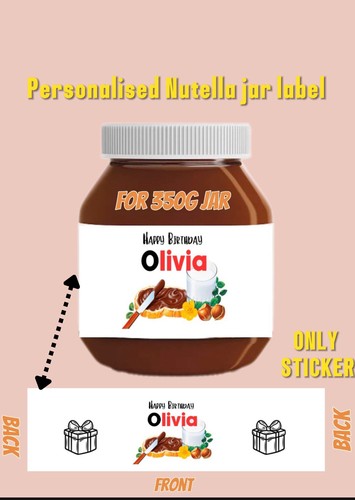 Birthday nutella jar - birthday,