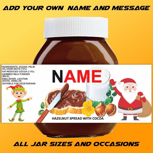 Personalised nutella label - personalised,