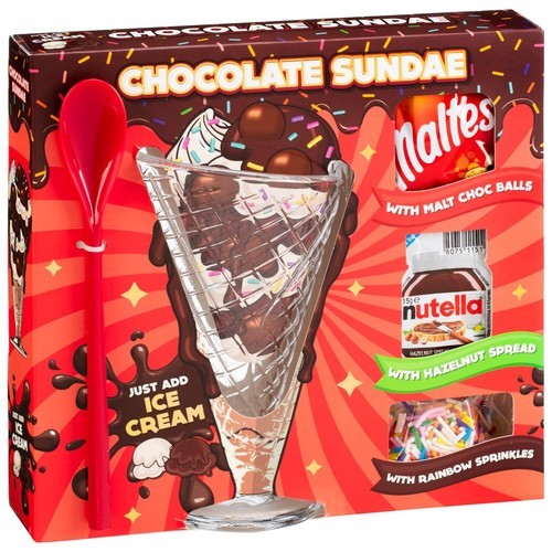 Chocolate sundae with stylish - chocolate,